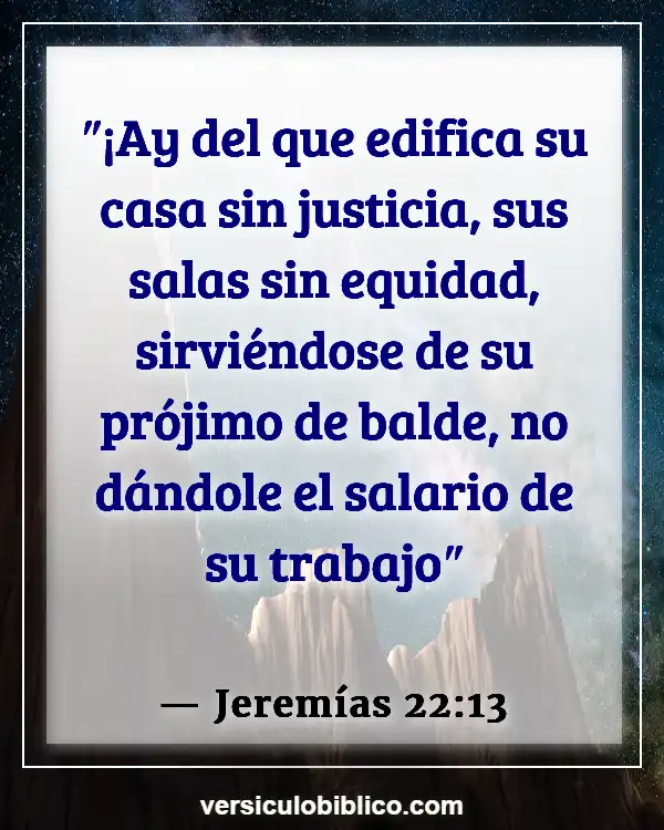 Versículos De La Biblia sobre Opresión (Jeremías 22:13)