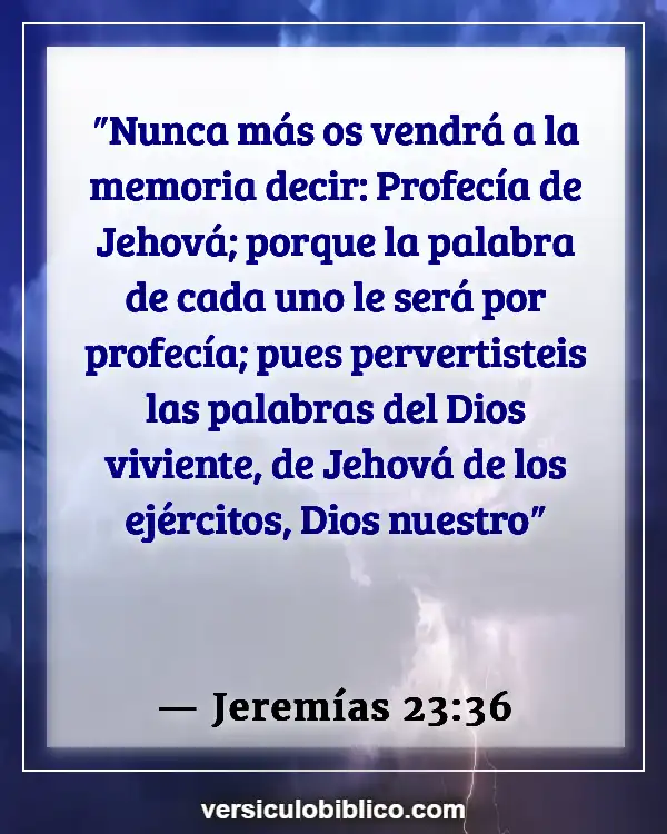 Versículos De La Biblia sobre Vivir para Dios (Jeremías 23:36)