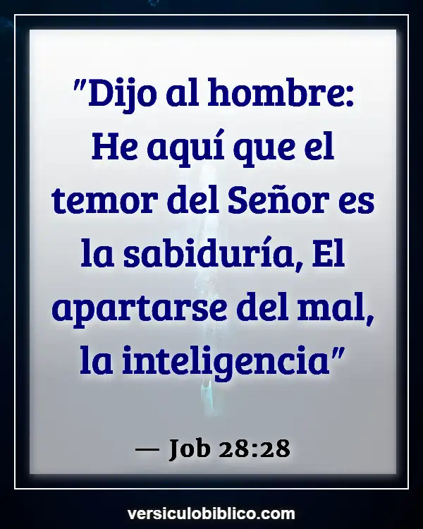 Versículos De La Biblia sobre Conocimiento (Job 28:28)