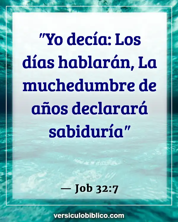 Versículos De La Biblia sobre Las personas de edad (Job 32:7)