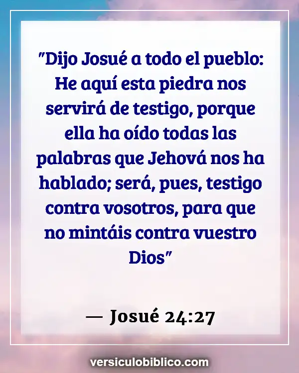 Versículos De La Biblia sobre Ser testigo (Josué 24:27)