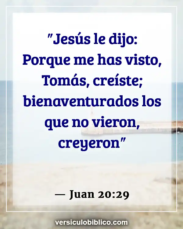 Versículos De La Biblia sobre Falta de fe (Juan 20:29)