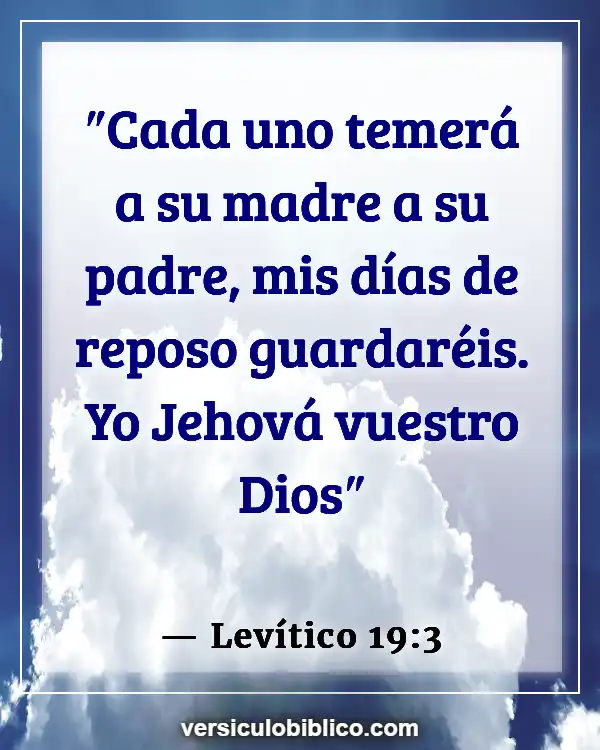 Versículos De La Biblia sobre Crianza de los hijos (Levítico 19:3)