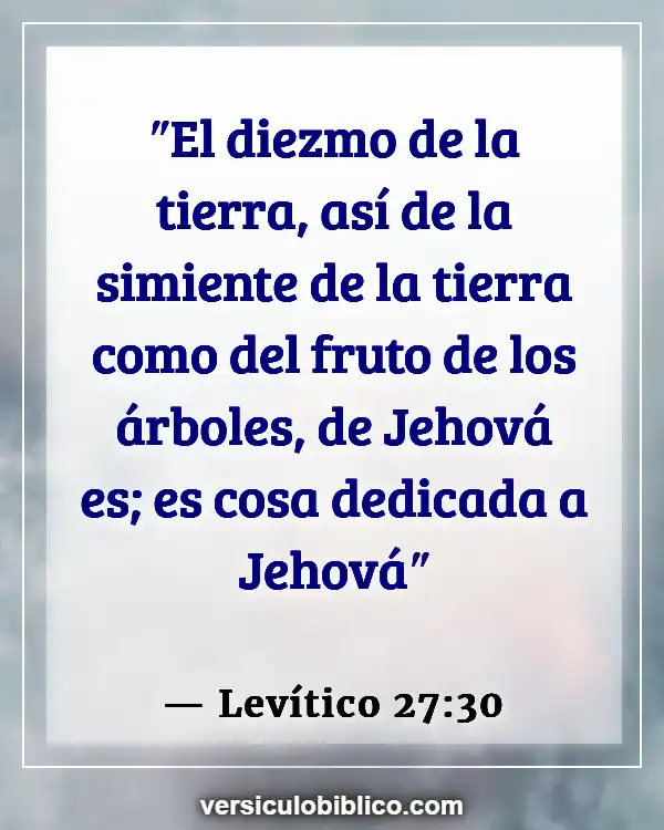 Versículos De La Biblia sobre Pagar los diezmos (Levítico 27:30)