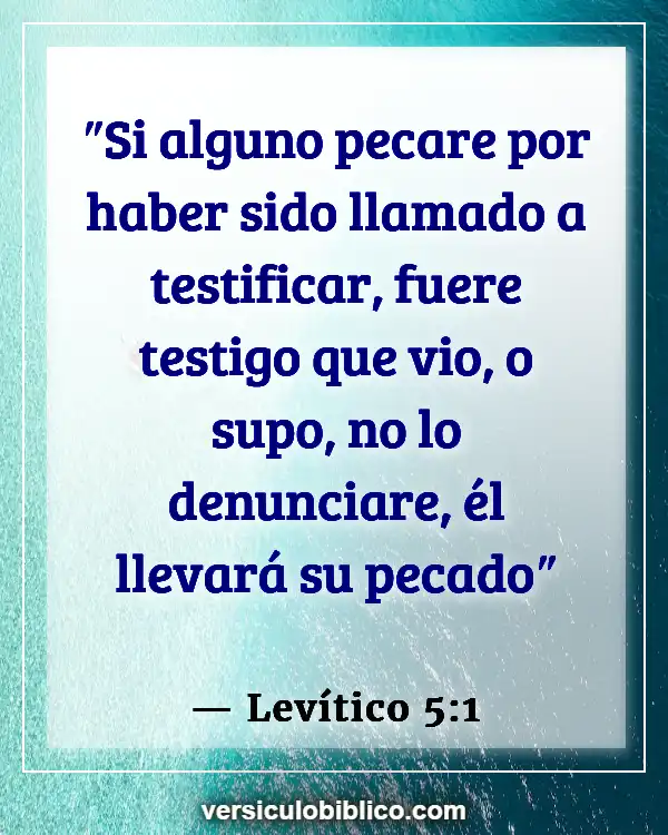 Versículos De La Biblia sobre Ser testigo (Levítico 5:1)