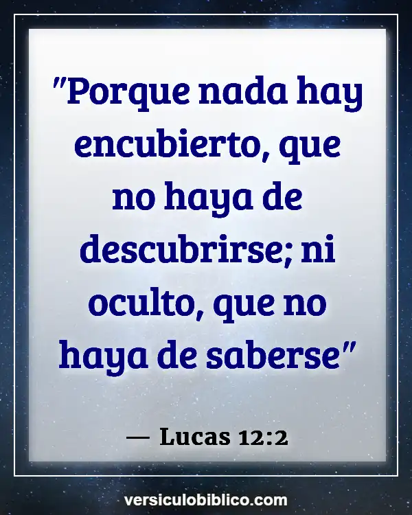 Versículos De La Biblia sobre Hipocresía (Lucas 12:2)