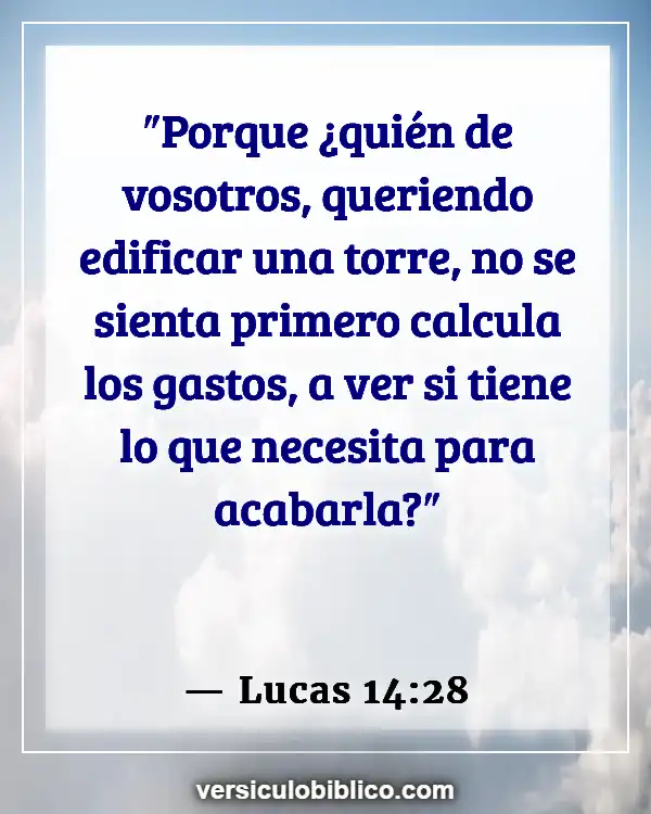 Versículos De La Biblia sobre Inversión (Lucas 14:28)