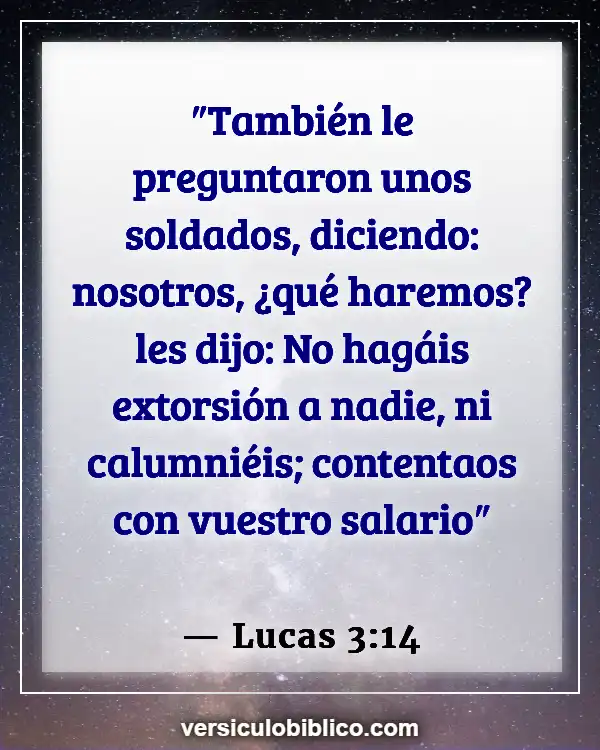 Versículos De La Biblia sobre Bendiciones de la casa (Lucas 3:14)