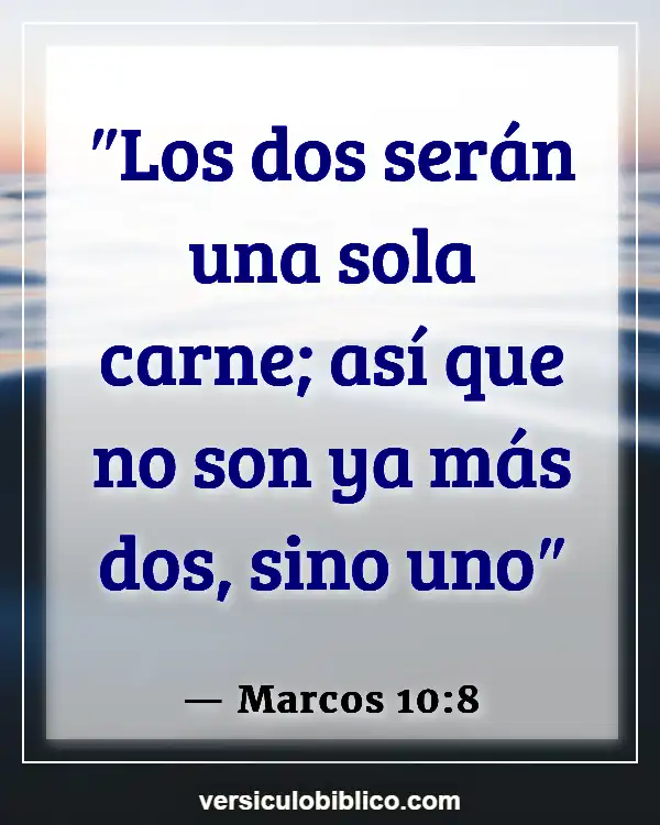 Versículos De La Biblia sobre Hacer el amor (Marcos 10:8)