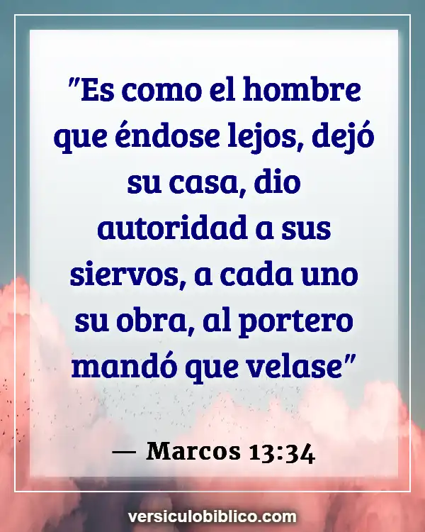 Versículos De La Biblia sobre Consciencia (Marcos 13:34)