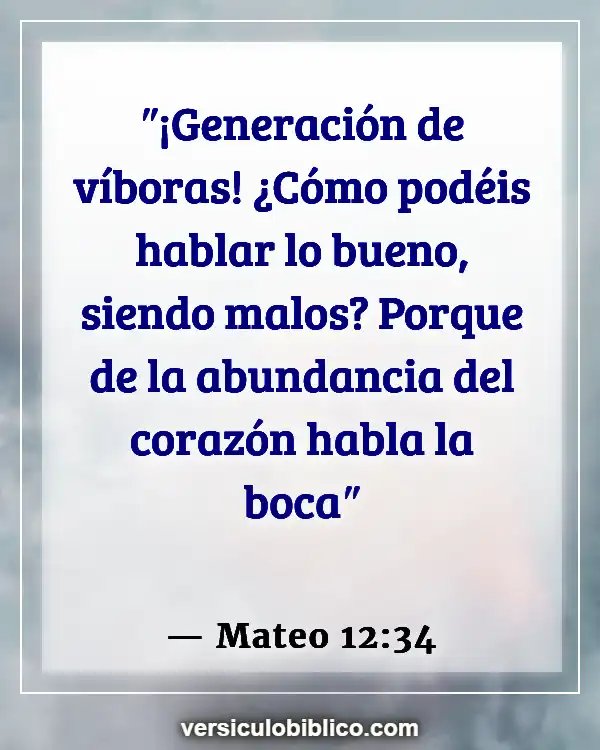 Versículos De La Biblia sobre Insultar (Mateo 12:34)