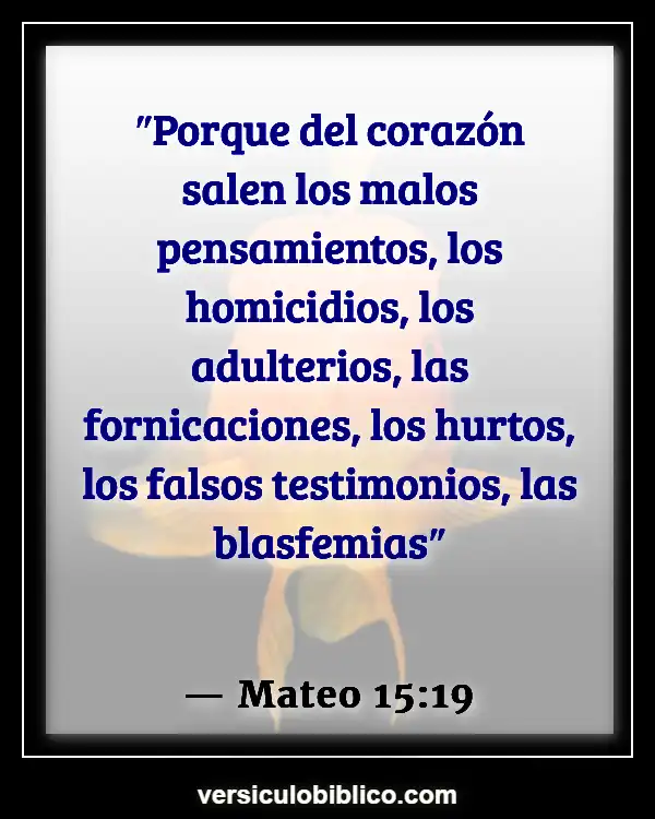 Versículos De La Biblia sobre Asesinos (Mateo 15:19)