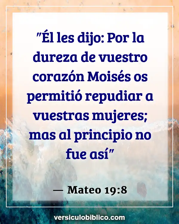 Versículos De La Biblia sobre Compromiso matrimonial (Mateo 19:8)