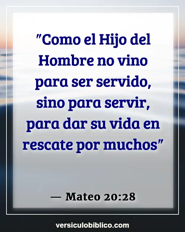 Versículos De La Biblia sobre Buen Pastor (Mateo 20:28)