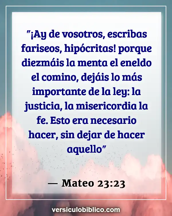 Versículos De La Biblia sobre Fariseos (Mateo 23:23)