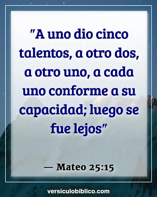 Versículos De La Biblia sobre Intromisión (Mateo 25:15)