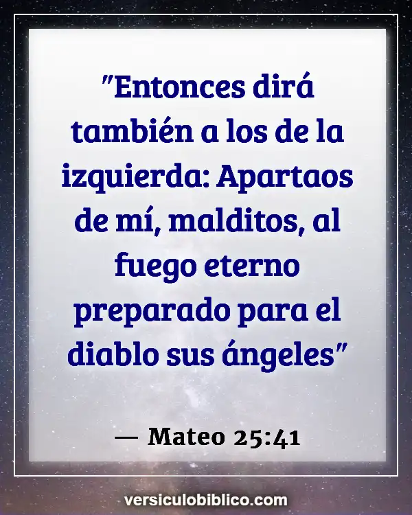 Versículos De La Biblia sobre Lucifer (Mateo 25:41)