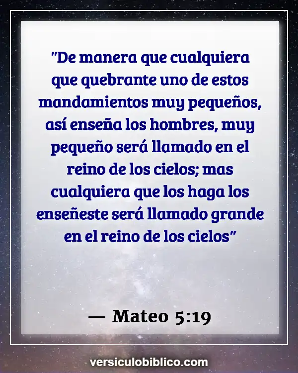 Versículos De La Biblia sobre Control mental (Mateo 5:19)