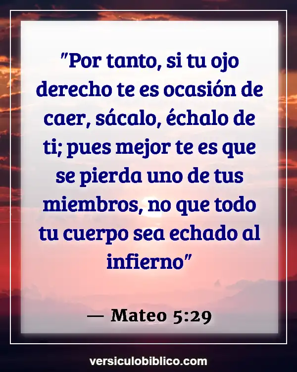 Versículos De La Biblia sobre El pecado original (Mateo 5:29)