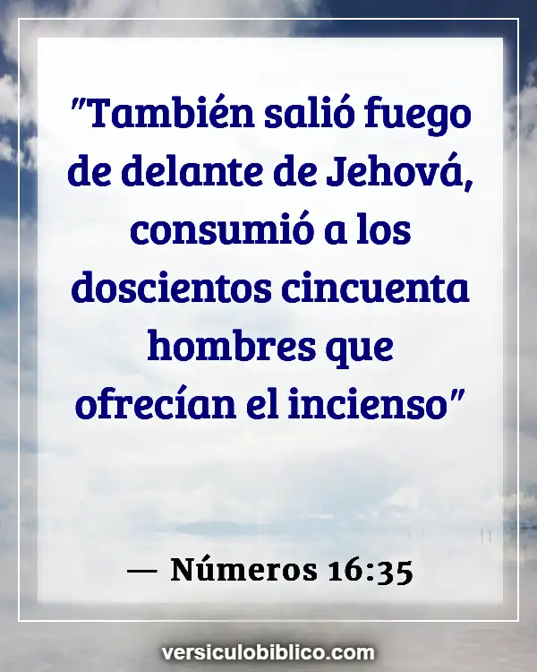 Versículos De La Biblia sobre Fuego (Números 16:35)