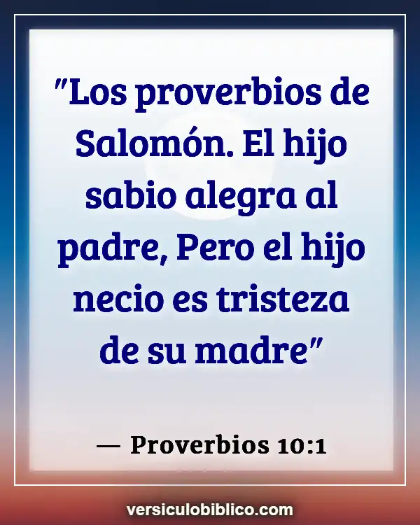 Versículos De La Biblia sobre Crianza de los hijos (Proverbios 10:1)