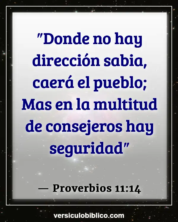 Versículos De La Biblia sobre Instrucción (Proverbios 11:14)