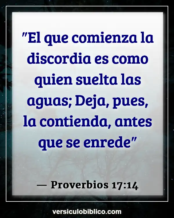 Versículos De La Biblia sobre Reparar relaciones (Proverbios 17:14)