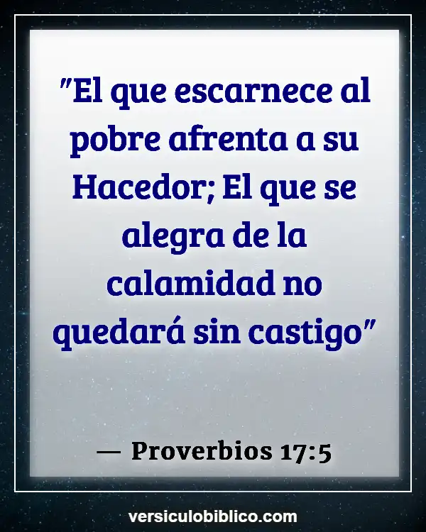 Versículos De La Biblia sobre Burlarse de los demás (Proverbios 17:5)