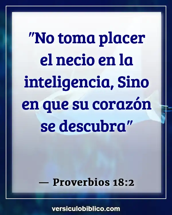 Versículos De La Biblia sobre Conócete a ti mismo (Proverbios 18:2)