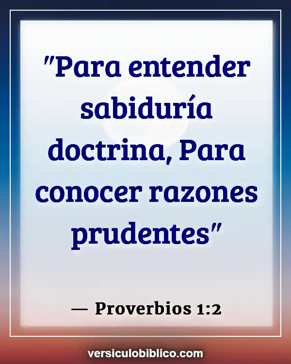 Versículos De La Biblia sobre Percepción (Proverbios 1:2)