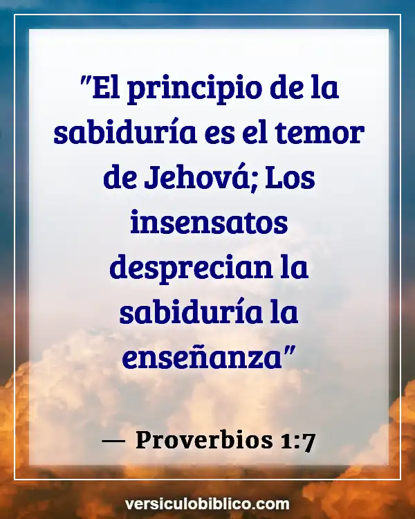 Versículos De La Biblia sobre Instrucción (Proverbios 1:7)