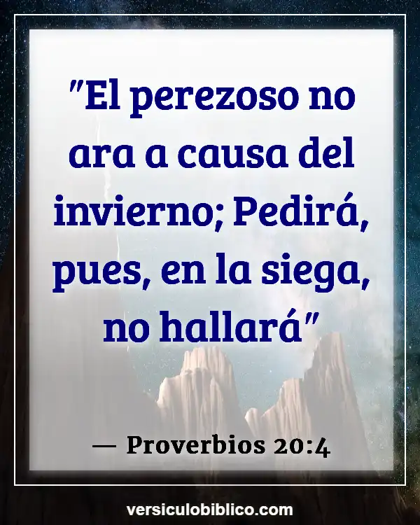 Versículos De La Biblia sobre Tiempo de cosecha (Proverbios 20:4)