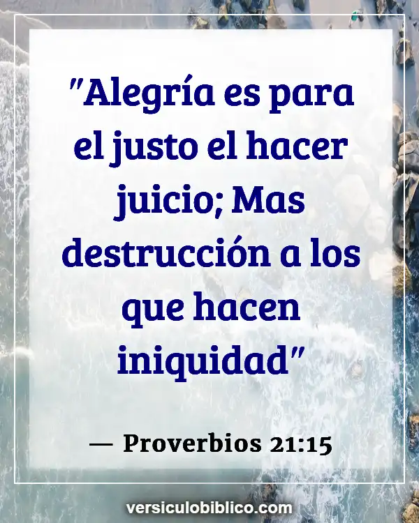 Versículos De La Biblia sobre Cumplimiento de la ley (Proverbios 21:15)