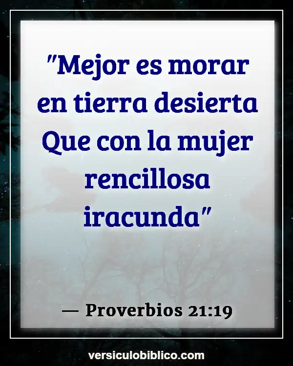 Versículos De La Biblia sobre Casamiento (Proverbios 21:19)