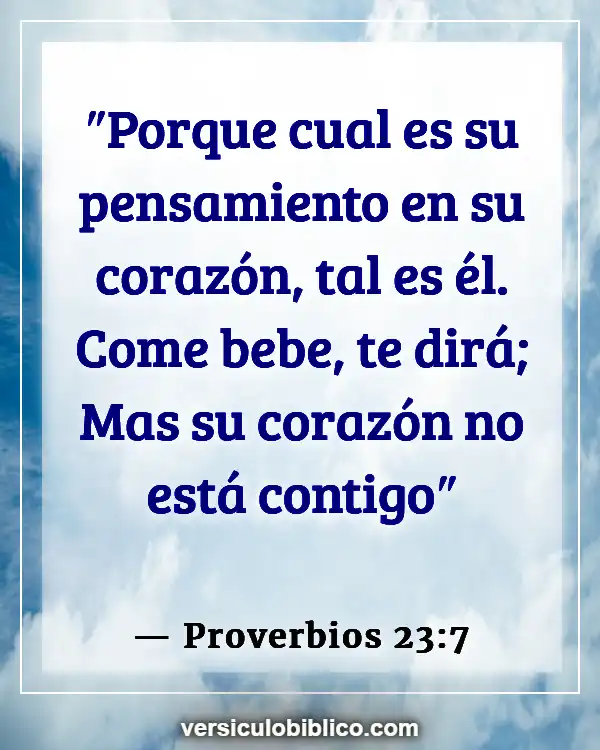 Versículos De La Biblia sobre Influencias negativas (Proverbios 23:7)