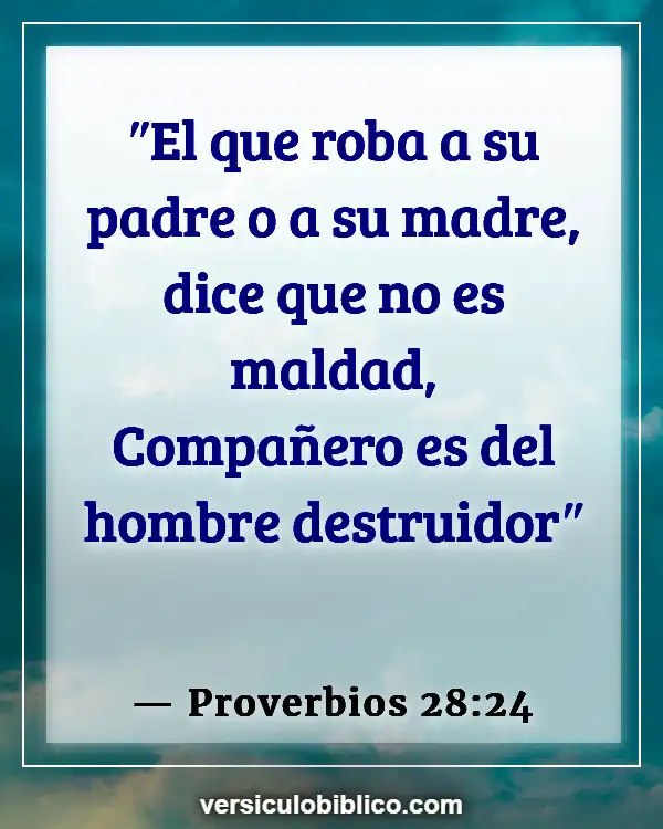 Versículos De La Biblia sobre Gente joven (Proverbios 28:24)