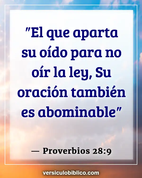 Versículos De La Biblia sobre Hacer las paces (Proverbios 28:9)