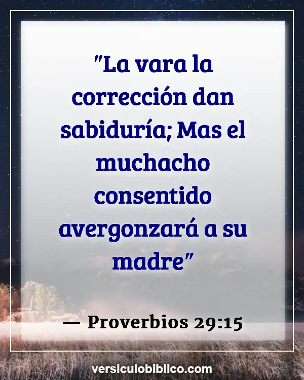 Versículos De La Biblia sobre Crianza de los hijos (Proverbios 29:15)