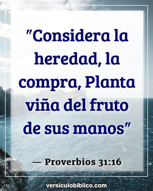 Versículos De La Biblia sobre Buena mujer (Proverbios 31:16)