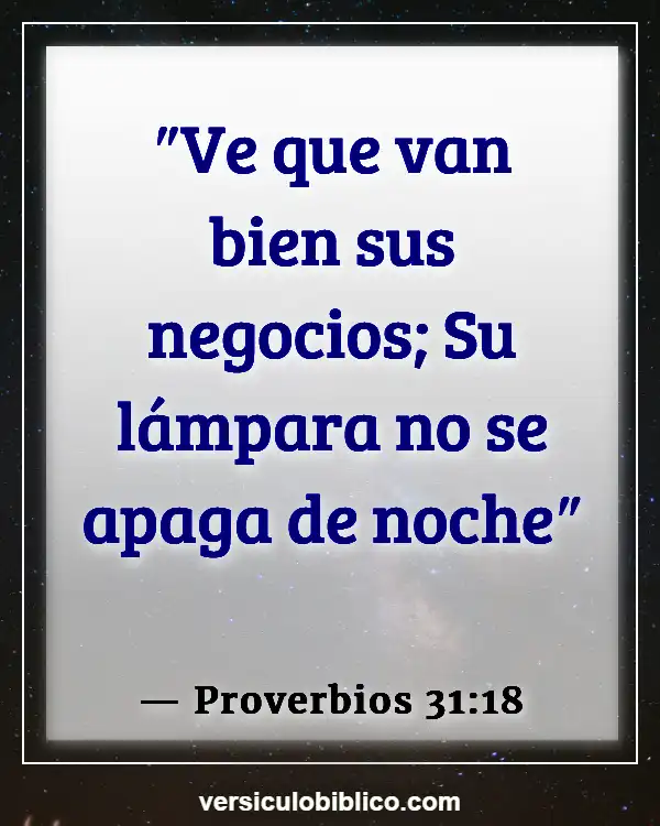 Versículos De La Biblia sobre Inversión (Proverbios 31:18)