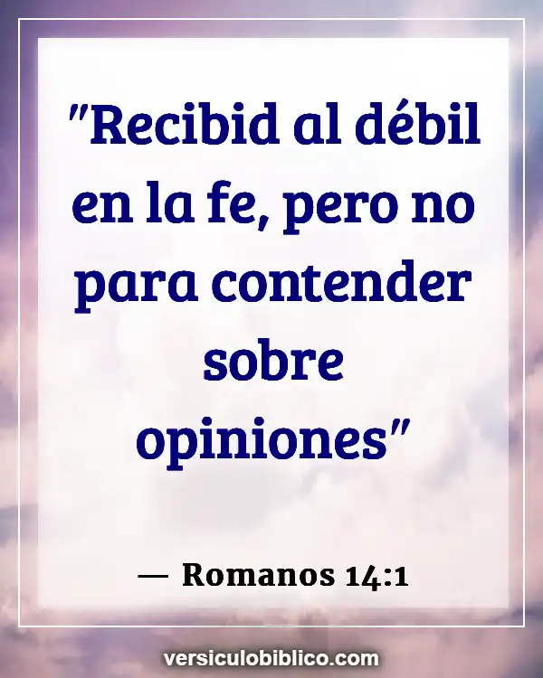 Versículos De La Biblia sobre Insultos (Romanos 14:1)