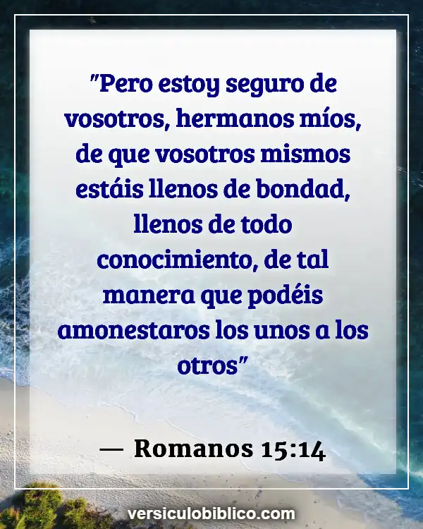 Versículos De La Biblia sobre Bondad (Romanos 15:14)