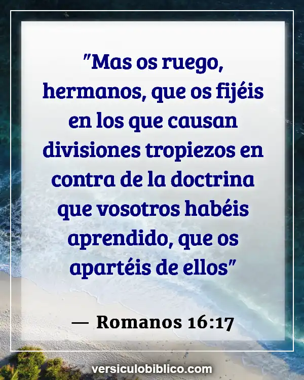 Versículos De La Biblia sobre Otras religiones (Romanos 16:17)