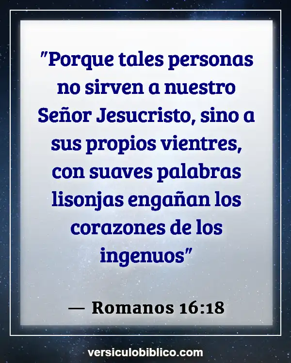 Versículos De La Biblia sobre Hipocresía (Romanos 16:18)