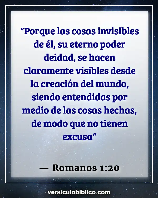 Versículos De La Biblia sobre Inventado excusas (Romanos 1:20)
