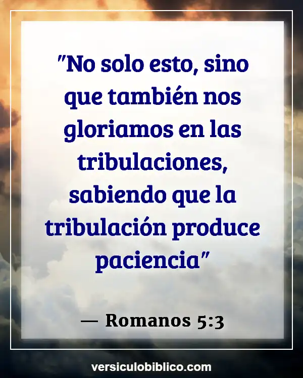 Versículos De La Biblia sobre Persecucion (Romanos 5:3)