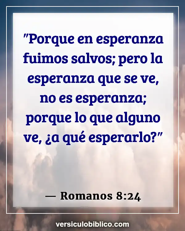 Versículos De La Biblia sobre Esperanza y fe (Romanos 8:24)