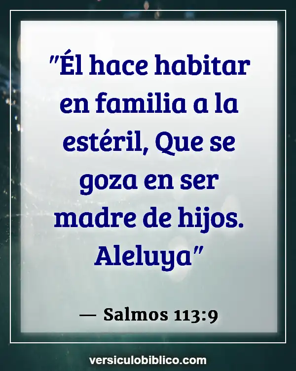 Versículos De La Biblia sobre Madre (Salmos 113:9)