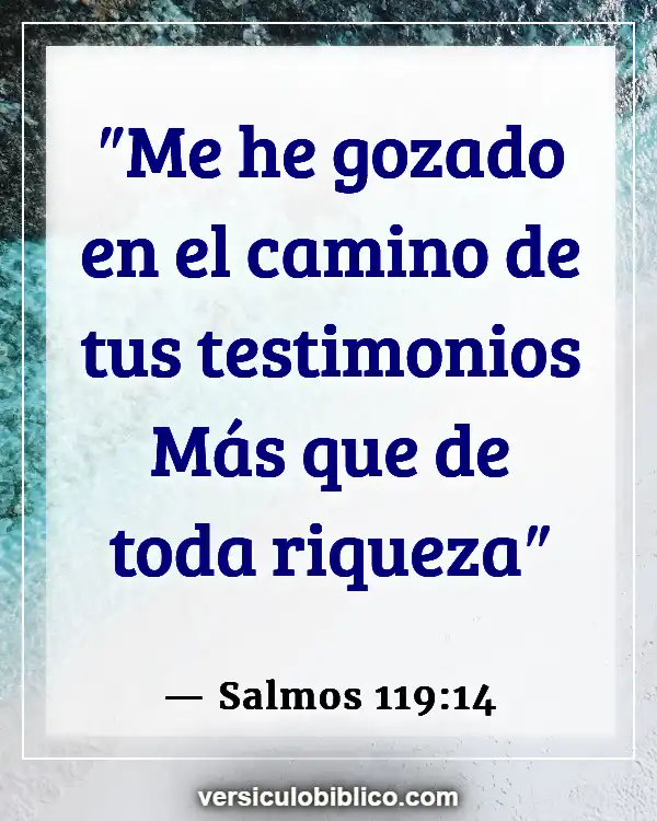 Versículos De La Biblia sobre Obedeciendo la ley (Salmos 119:14)