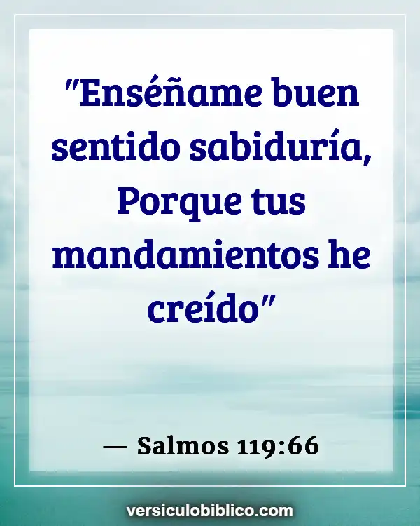 Versículos De La Biblia sobre Conocimiento (Salmos 119:66)